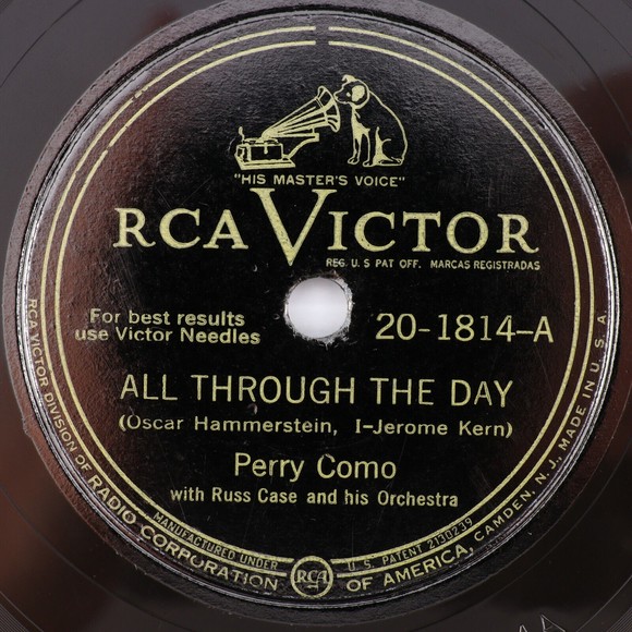 Perry Como, Russ Case, All Through The Day, Prisoner Of Love 78 rpm Record 1946 - Picture 1 of 10